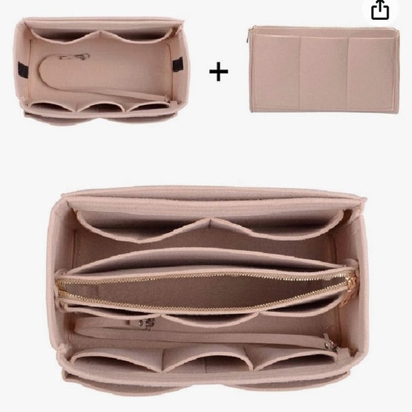 ZTUJO FELT PURSE ORGANIZER + INSERT EASIER TO TRANSFER FROM PURSE TO PURSE NEW! - Picture 2 of 16